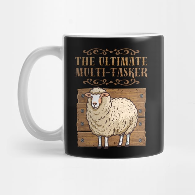 Sheep Ultimate Multi - Tasker Sustainable Farming Distressed Vintage Funny by HelenGie